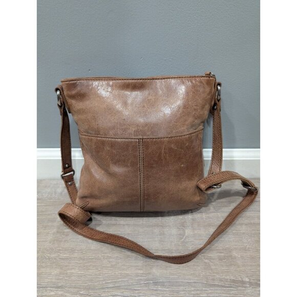 The Sak Women's Ventura Distressed Brown Leather Flap Crossbody Shoulder Bag - Picture 2 of 16